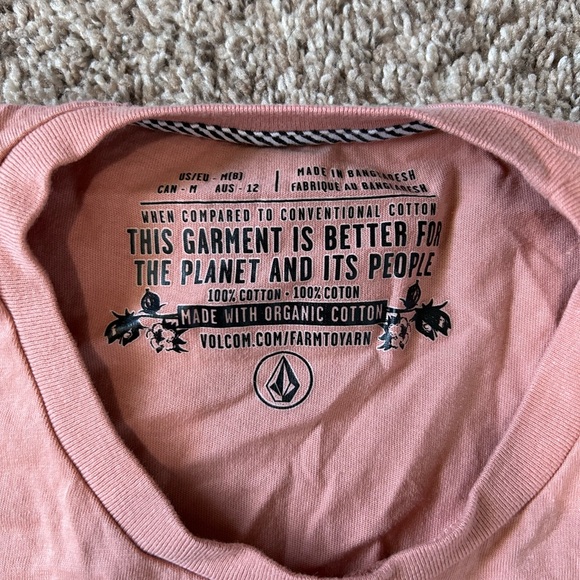 Volcom stone cropped top in pink (medium) - Picture 3 of 5